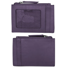 Cargar imagen en el visor de la galería, Tarjetero zipper de cuero