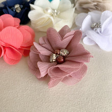 Cargar imagen en el visor de la galería, Headband flores dobles tela