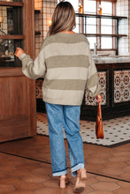 Cargar imagen en el visor de la galería, Suéter tejido rayas amarre al frente S
