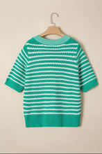 Cargar imagen en el visor de la galería, Blusa tejida verde con moñas S
