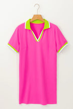 Cargar imagen en el visor de la galería, Vestido tipo polo fucsia S
