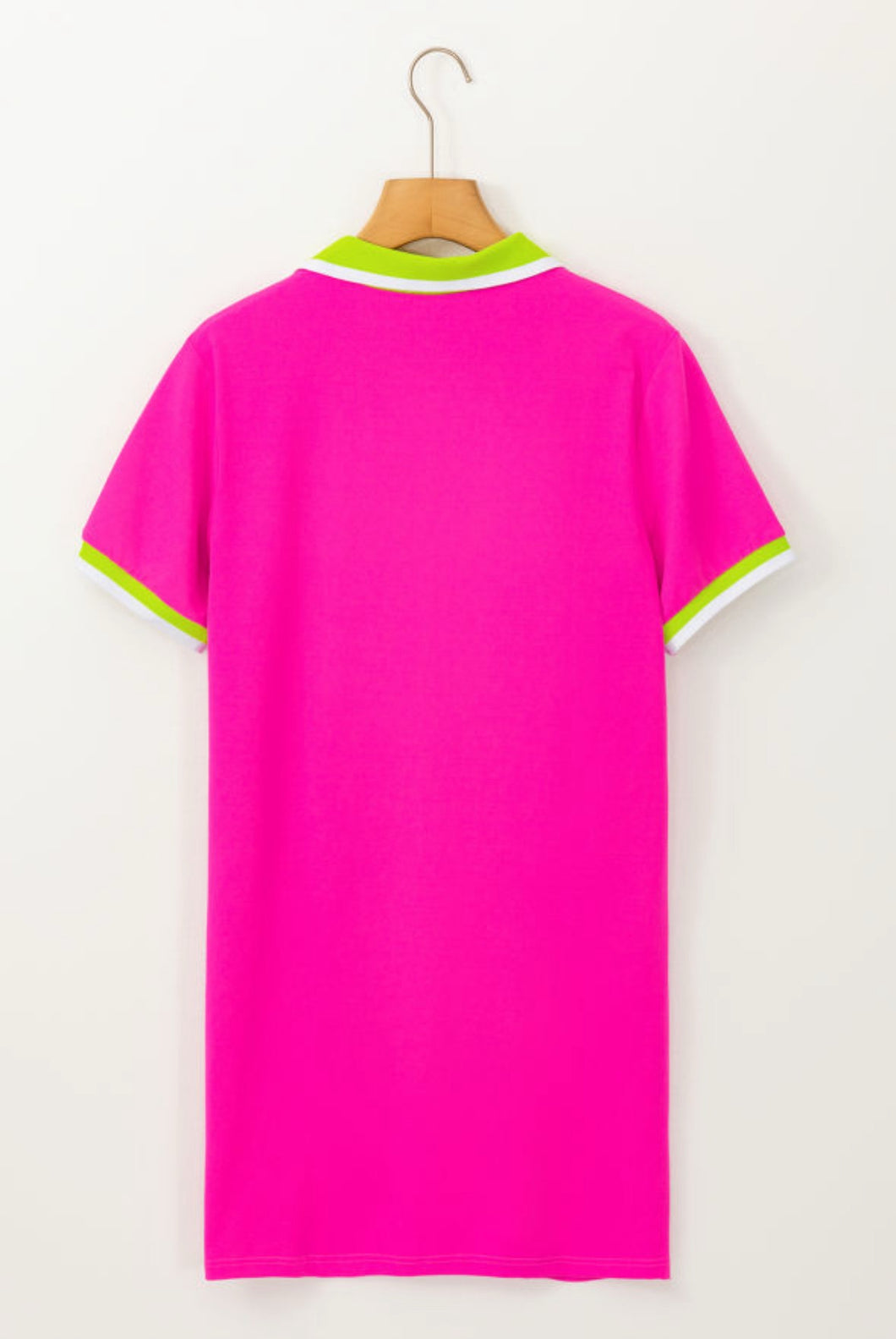 Vestido tipo polo fucsia S