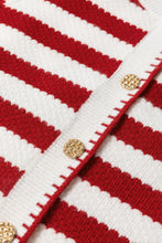 Cargar imagen en el visor de la galería, Suéter botones rayas rojas M

