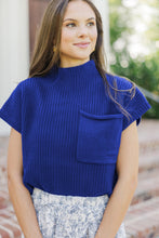 Cargar imagen en el visor de la galería, Blusa tejida azul pavo M
