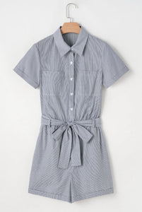 Romper rayas azul marino M