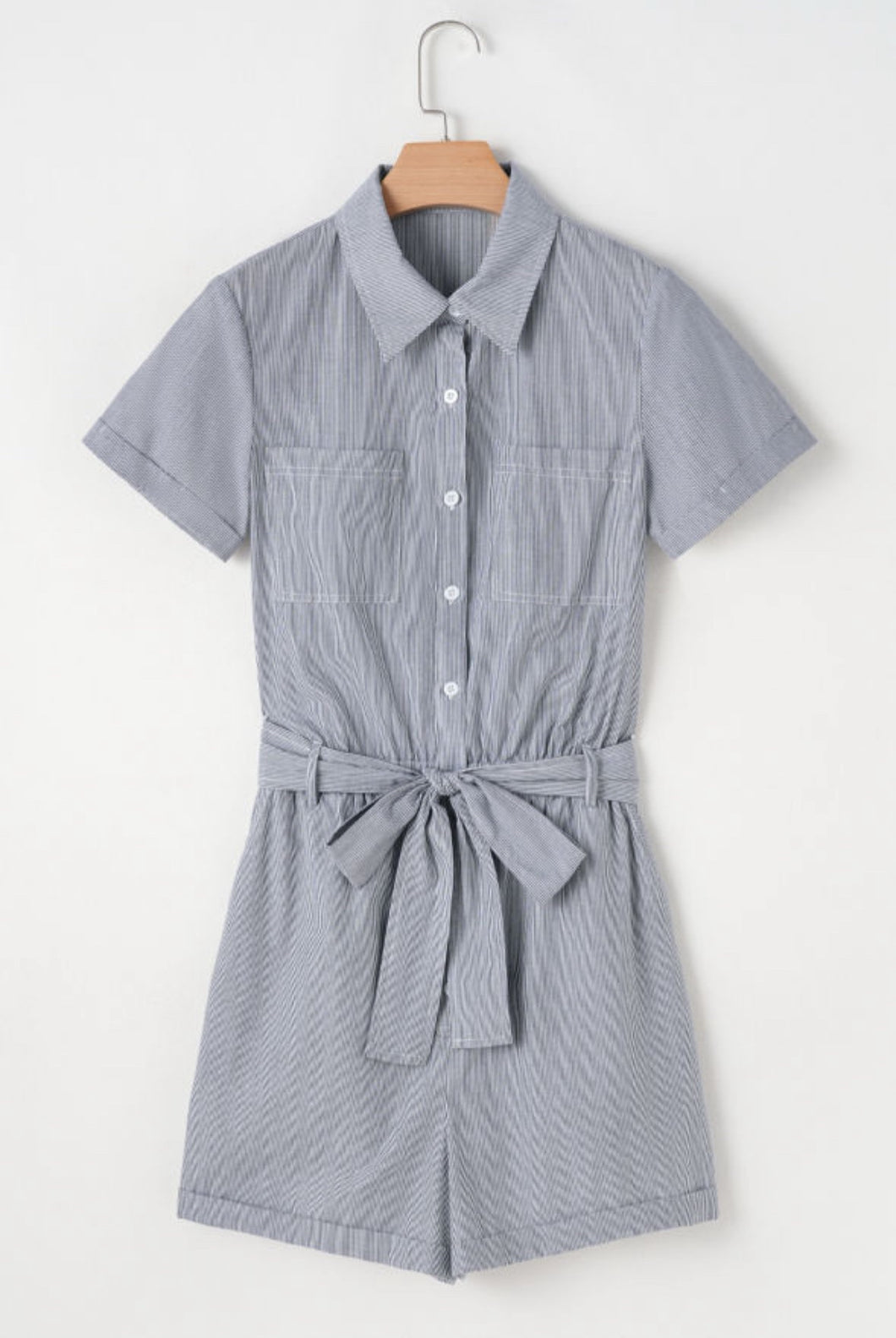Romper rayas azul marino M