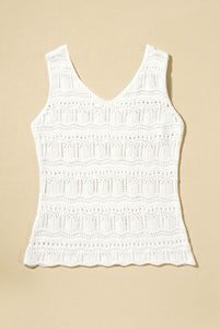 Blusa tejida patrones blanca M