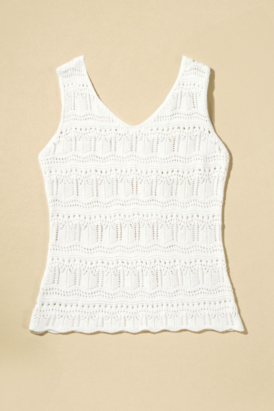 Blusa tejida patrones blanca M