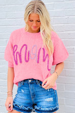 Cargar imagen en el visor de la galería, Blusa tejida MOM rosado Medium
