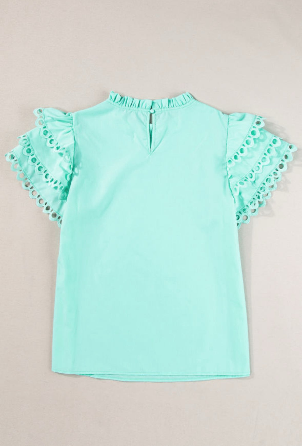 Blusa menta manga de ondas S