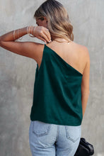 Cargar imagen en el visor de la galería, Blusa satín verde esmeralda M
