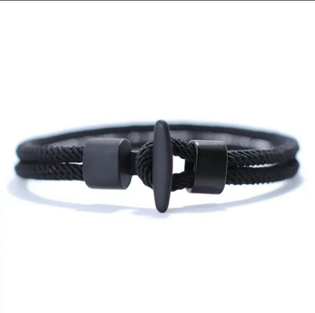 Pulsera paracord náutica negra