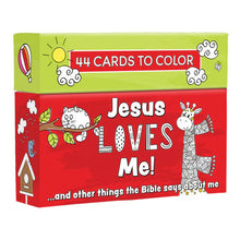 Cargar imagen en el visor de la galería, Tarjetas para colorear Jesus Loves Me
