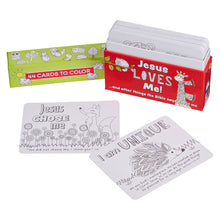 Cargar imagen en el visor de la galería, Tarjetas para colorear Jesus Loves Me
