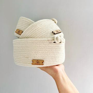 Cesta con nudos pequeña 12x7cms