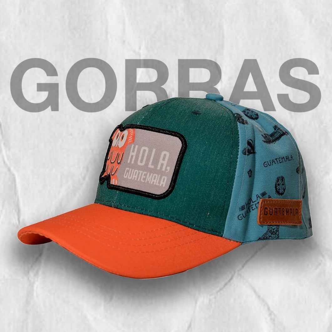 Gorra Parche tecolote Naranja Multicolor