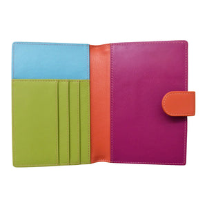 Billetera porta pasaporte de cuero