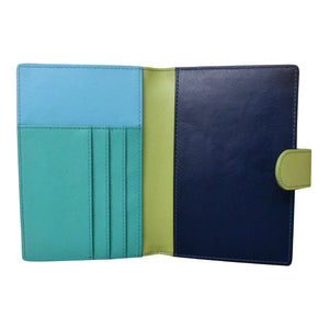 Billetera porta pasaporte de cuero