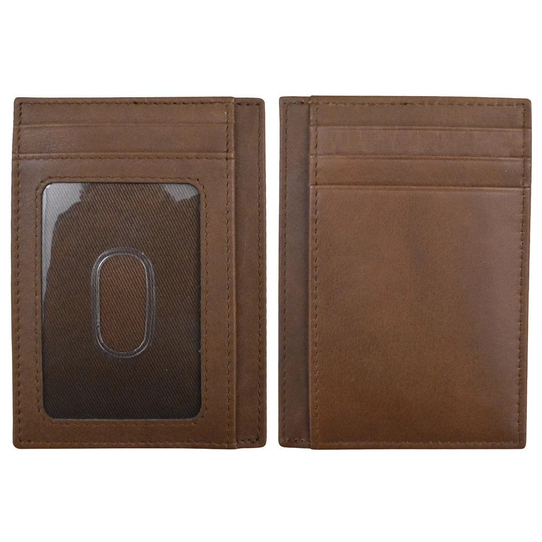 Tarjetero pocket ID de cuero