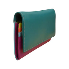 Cargar imagen en el visor de la galería, Billetera multicolor de cuero
