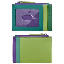 Cargar imagen en el visor de la galería, Tarjetero zipper de cuero
