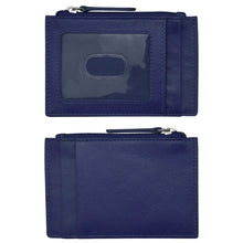 Cargar imagen en el visor de la galería, Tarjetero zipper de cuero
