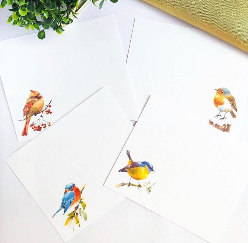 Mini Papers Pájaros Acuarela 6.5X5