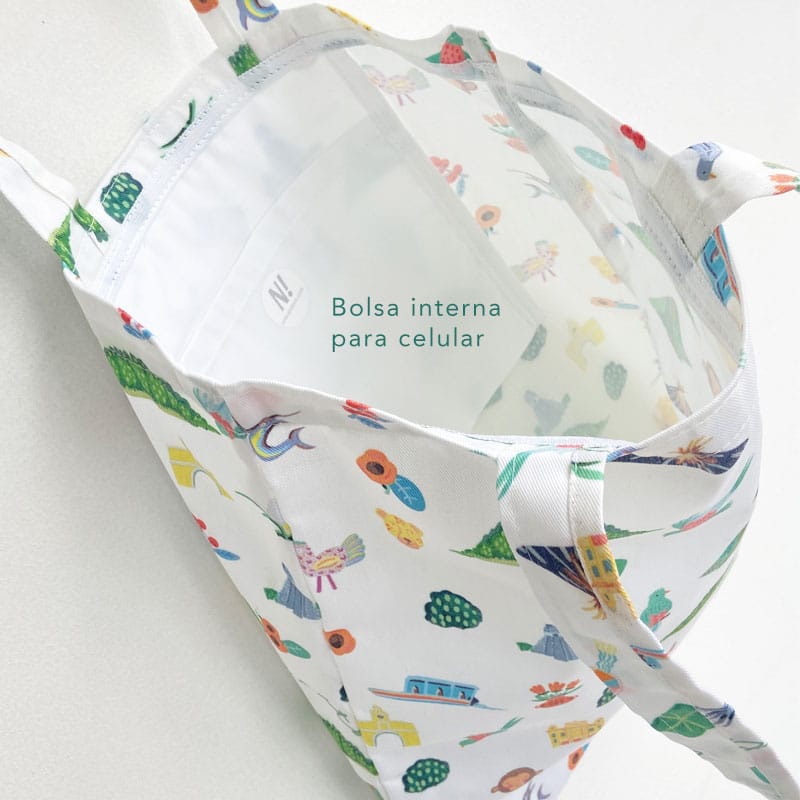 Bolsa de tela blanca Guatemala