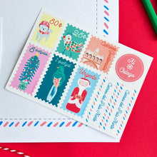 Cargar imagen en el visor de la galería, Carta sobre para santa-sellos postales
