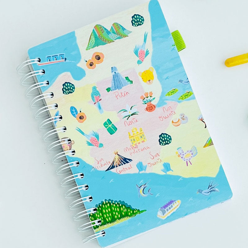 Agenda cuaderno mapa de Guate