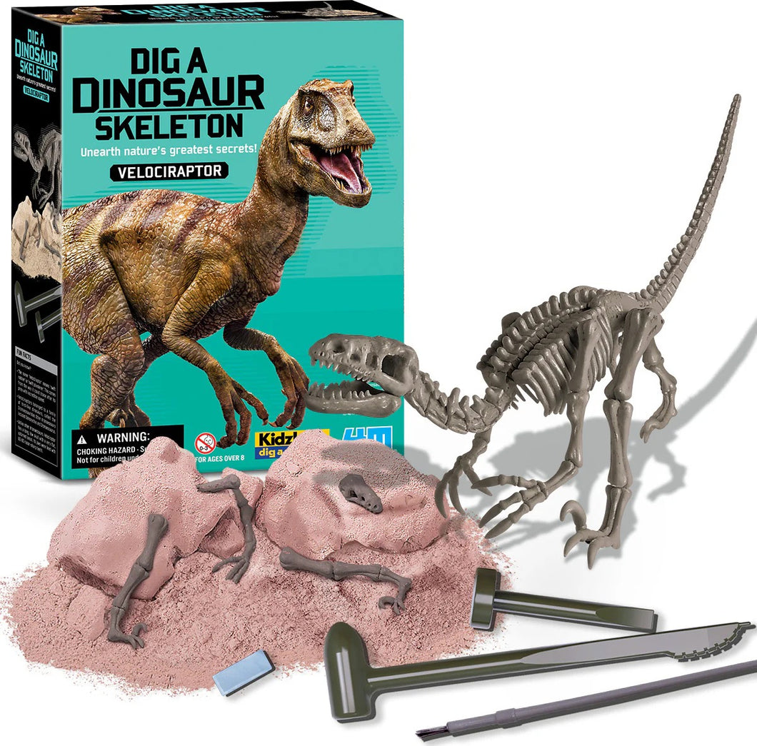 Esqueleto De Velociraptor - Dig A Dino Skeleton/Velociraptor