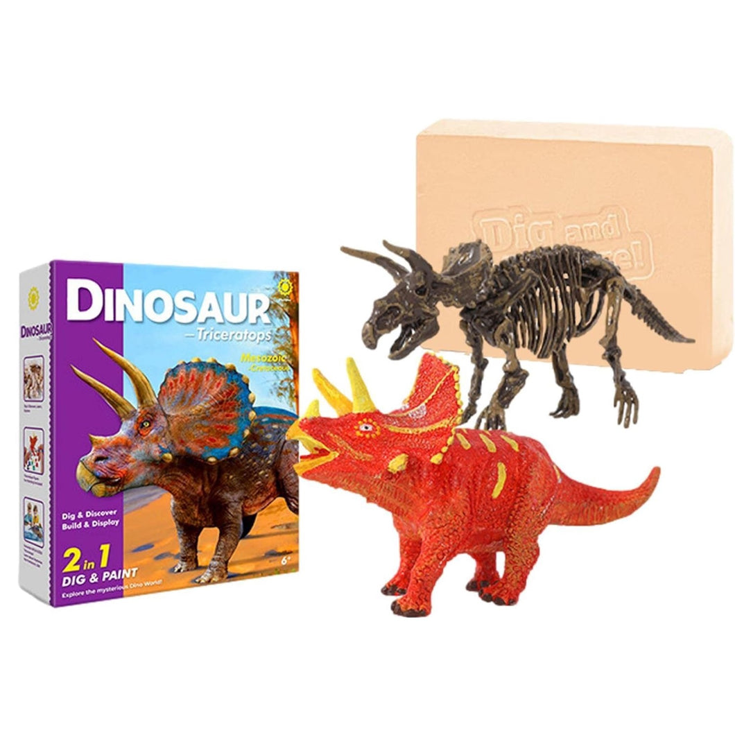 Dig and explore dinosaur triceratops