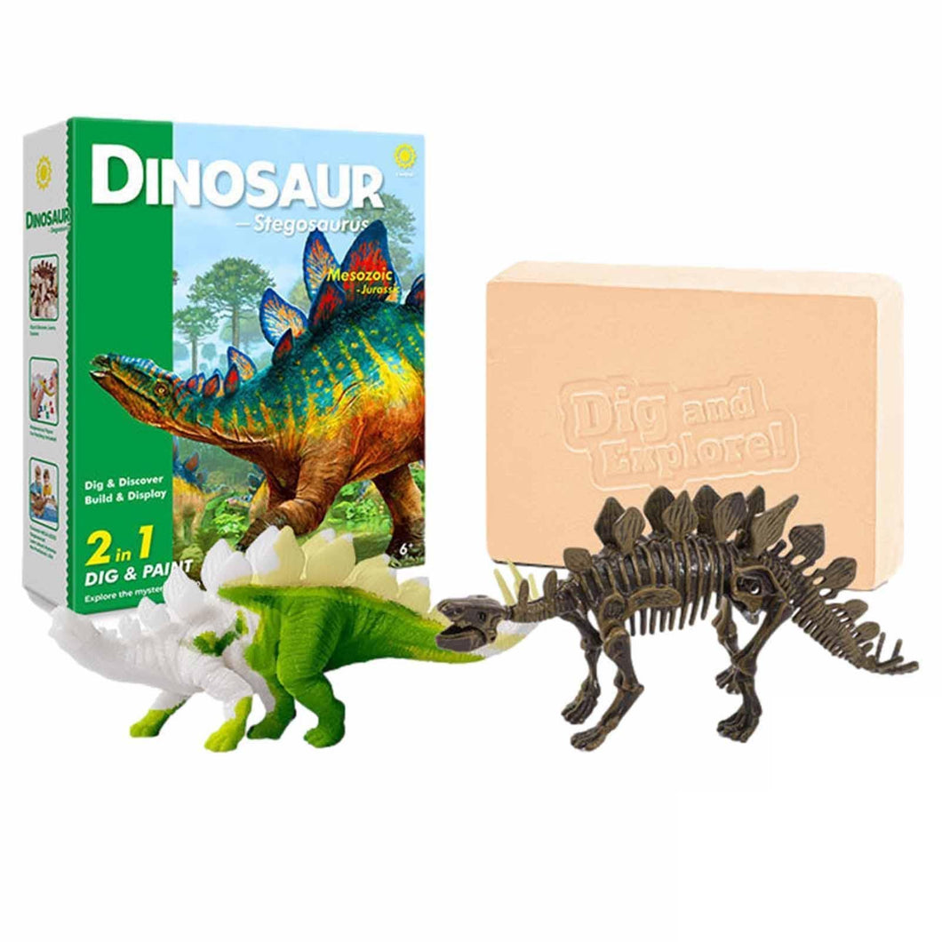 Dig and explore dinosaur stegosaurus
