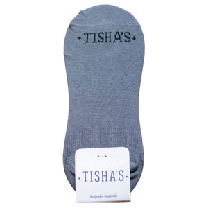 Tishas Plain Grey No Show M-L