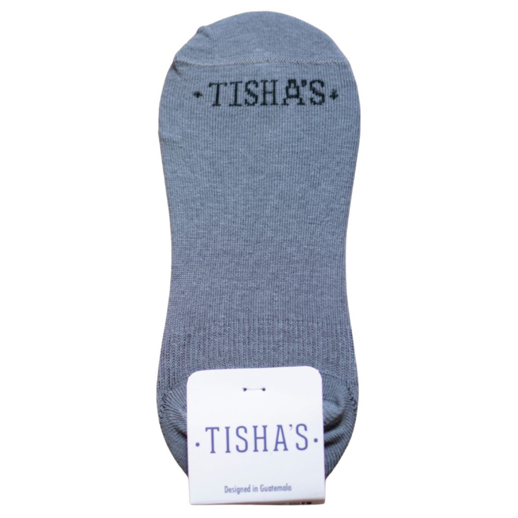 Tishas Plain Grey No Show M-L