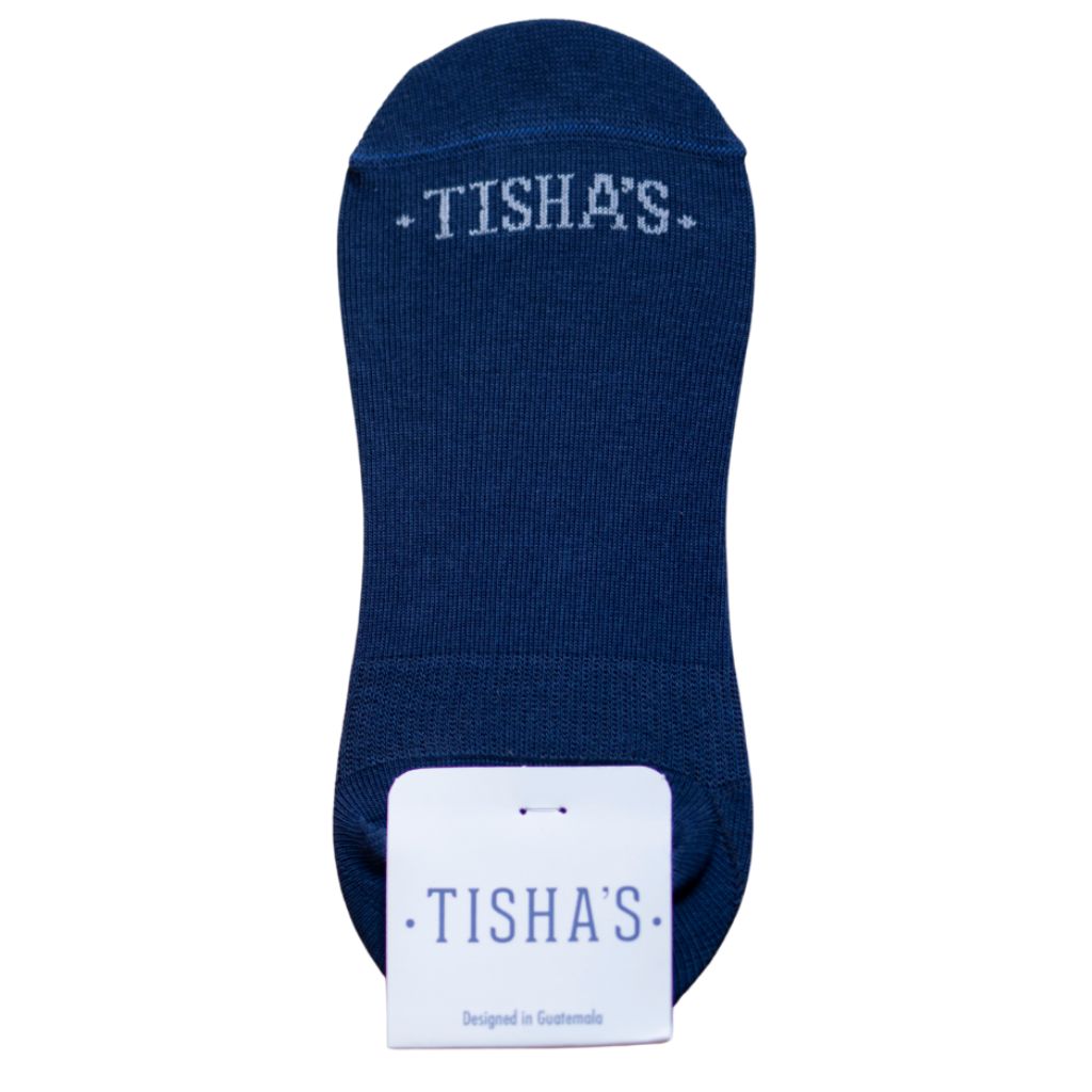 Tishas Plain Blue No Show M-L
