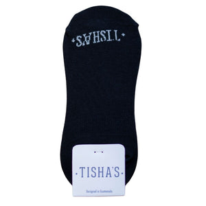 Tishas Plain Black No Show M-L