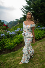 Cargar imagen en el visor de la galería, Vestido Aprile crema con flores S

