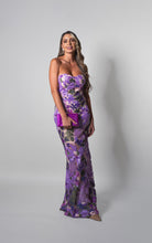 Cargar imagen en el visor de la galería, Vestido Jazmin lila con flores S
