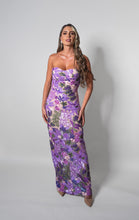 Cargar imagen en el visor de la galería, Vestido Jazmin lila con flores S

