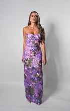 Cargar imagen en el visor de la galería, Vestido Jazmin lila con flores S
