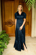 Cargar imagen en el visor de la galería, Vestido Salamanca azul oscuro con botones S
