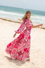 Cargar imagen en el visor de la galería, Vestido Zahra rosado una manga M
