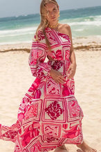 Cargar imagen en el visor de la galería, Vestido Zahra rosado una manga M
